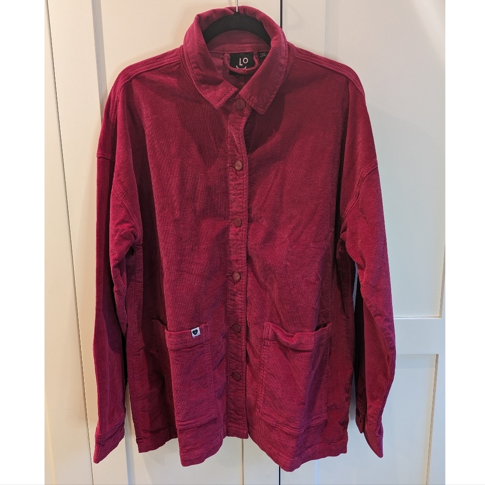 Lazy Oaf Chore Jacket - Pink Cord - Picture 2 of 6
